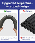 Comparison of Two Pack 15.7 Inch Pipe Insulation Foam Tube With Spiral Snake Design vs standard foam tubes