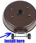 3-inch universal patio heater caster wheel with mounting bracket and dual black wheels