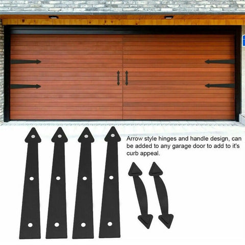 Heavy Duty Magnetic All Metal Frame Garage Door Soft Close Buffer 6 Piece Steel Hardware Kit Silent Closing Damper decorative black hinges