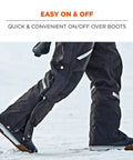 Walking in Tough As Nails Heavy Duty Insulated Bib Overalls For Winter Workwear With 3M Thinsulate, showing easy on/off design.
