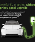 Pro Level 2 EV Charger With PowerSmart 48 Amp Fast Home Charging Hardwire Setup J1772 Connector 240V Electric Vehicle Charging Station 25 Foot Cable For Home Use showing charge management with car image.