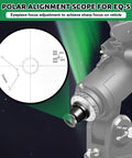 Polar Finder Scope For EQ 5 Mount With Quick Eyepiece Focus Sharp Reticle Precise Polar Alignment black anodized aluminum body.