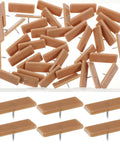 Forty Piece Pack Of Tack In Drawer Glides And Nail On Runner Tracks Featuring Tough Plastic Cushions with nails for easy furniture installation.
