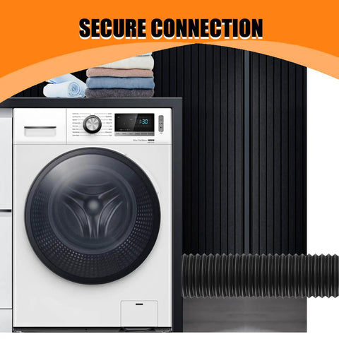 4 Inch Flexible Dryer Vent Hose With Four Layer Protection 8 Ft Long Heavy Duty Duct connected to a washing machine