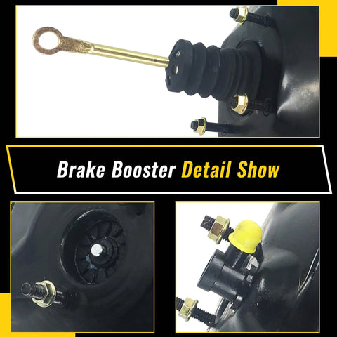 Premium Heavy Duty Power Brake Booster Direct Fit Replacement For Chevrolet C1500 K1500 GMC Suburban Tahoe 97 To 01 showing detail of diaphragm and mounting points.
