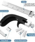 Pro Grade Leather Strap Cutter Kit With Aluminum Handle And Three Blades, Stainless Steel Crafting Tools, ruler, and accessories shown
