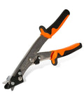 NR1 Hand Nibbler With Built In Waste Cutter For Flat Metal Sheets 0.6 To 2 mm Cutting Capacity with orange soft grip handles
