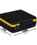 Heavy Duty Carry Case For DEWALT 20V Max XR Jig Saw DCS334B DCS335B Case Only, black with yellow zipper, dimensions shown