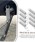 8 Piece Small Extension And Compression Springs With Hook Ends Made From Heavy Duty Stainless Steel For Electric Vehicle Supports And Ladder Feet Reliable Spring Kit That Handles Heavy Loads No Hassle, 8-piece spring kit on vehicle stand