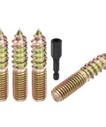 Heavy Duty Pro Grade 20 Piece Hanger Bolt Kit With Driver M8 X 40mm, includes 4 bolts and 1 driver bit for easy mounting.