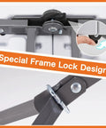 Frame lock mechanism of Four Foot Go To Folding Picnic Table With Carrying Handle Easy To Fold And Store Portable Lightweight Table
