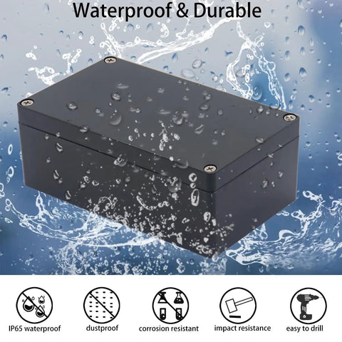 IP65 Waterproof ABS Project Box Junction Enclosure For Outdoor DIY Electronics 7.87 X 4.72 X 2.95 Inches in wet conditions