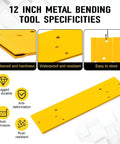 12 Inch Sheet Metal Bender Tool For Duct Bending And HVAC Projects With Dual Folding Depth Of Three Eighths Inch And One Inch