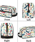 Cartoon Colorful Airplane Travel Makeup Bag For Women And Men Large Cosmetic Wash Bag Dopp Kit Portable Toiletry Organizer
