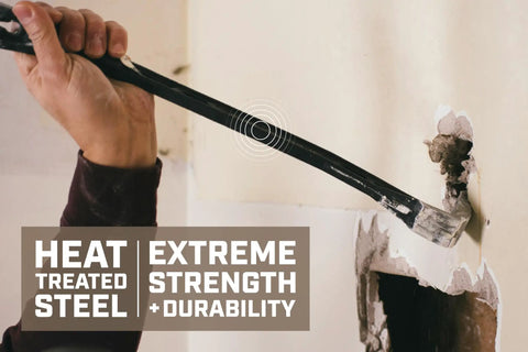 18 Inch Flat Pry Bar Crowbar With Skeletonized Lightweight Design Teardrop Nail Puller High Carbon Steel Heat Treated Forged