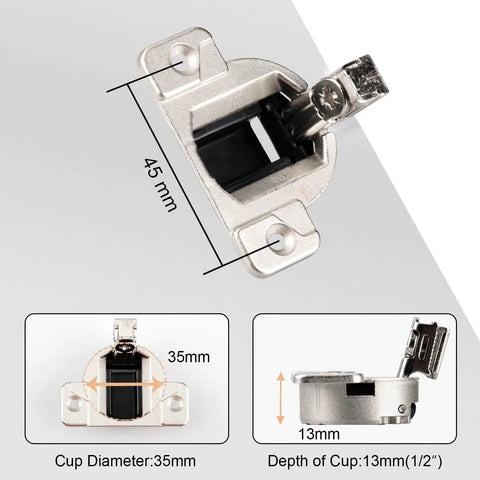 Heavy Duty Self Closing Cabinet Hinges Eight Pack For Kitchen And Closet Doors Smooth Soft Close Compact Overlay Hardware Easy Screw Mount Installation That Works Like A Dream For Any Home Upgrade