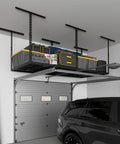 3x6 Ft Overhead Garage Storage Rack With Adjustable 26 To 40 Inch Height Heavy Duty Metal Ceiling Organizer 450 Lb Weight Capacity