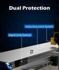 PROVerXL 4x4 CNC Router Machine With Dual Z Axis showing dual protection limit switches for metal and wood carving.