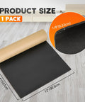 Premium Neoprene Foam Rubber Sheet With Adhesive Backing One Eighth Inch Thick Cushioning Mat laid out on floor showing dimensions.