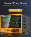 Variable DC Power Supply 30V 5A Benchtop Lab Power Source With 4 Digit Display USB Fast Charging and Adjustment Knob
