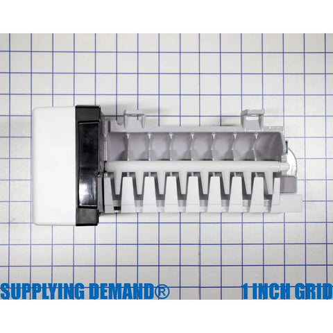 Refrigerator Ice Maker Assembly Replacement Kit For Top Mount Models W10715709 W10365049 on 1 inch grid background