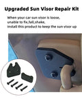 Dodge Ram 1500 Sun Visor Repair Kit with heavy duty clips and screws installed on vehicle