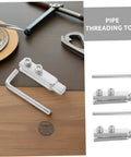 Grab These 2pcs Stainless Steel Faucet Screw Extractors for Removing Broken Threads And Damaged Pipes Like A Pro With Heavy Duty Pipe Threading Tool Performance, stainless steel pipe threading tool and hex key