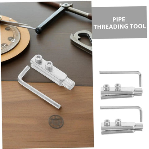 Grab These 2pcs Stainless Steel Faucet Screw Extractors for Removing Broken Threads And Damaged Pipes Like A Pro With Heavy Duty Pipe Threading Tool Performance, stainless steel pipe threading tool and hex key