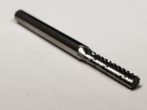 Three Thirty Second Inch SA42 Cylinder Bur Double Cut Solid Carbide For Precision Stock Removal And Smooth Finishing On Ferrous