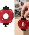 Close up of Slick 4 In 1 Wood Router Corner Radius Jig Template Set showing R10 to R25 radius markings for precise routing.