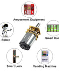 Two Pack 6V DC 100 RPM N20 Gear Motor High Torque Micro Geared Motor For Diy Projects And Robotics Low Noise Low Power Uses