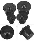 Metal center transfer plugs from the 8 Piece Woodworking Dowel Pin Locator Kit for furniture joinery and woodworking alignment tools.