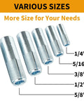 Drop In Anchors For Concrete One Half Inch By Thirteen Thread Size Zinc Plated Industrial Strength Internal Forced Expansion Bolts various sizes
