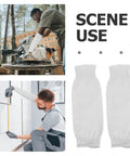 Built Tough Cut Resistant Forearm Sleeves Featuring Sweat Wicking Hppe And Reinforced Fiberglass Weave for workshop and kitchen use.