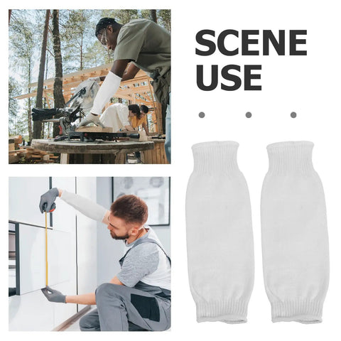 Built Tough Cut Resistant Forearm Sleeves Featuring Sweat Wicking Hppe And Reinforced Fiberglass Weave for workshop and kitchen use.