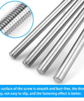 6 Pcs M5 X 200mm Fully Threaded Rod Kit Featuring Top Shelf 304 Stainless Steel With Rust Proof Machine Threads close-up.