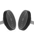 Beefy Adjustable Furniture Leveling Feet With Anti Slip Rubber Pads For Cabinets Sofas And Exercise Bikes Heavy Duty Screw In M8 M10 Posts Iron And Plastic Construction Reduces Vibration 2 Pack, black