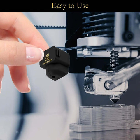 Installing Silicone Sock Set For 3D Printer Hotend 10 Pack High Temp Sleeve For A1 And A1 Mini onto extruder