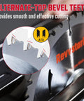 Heavy Duty 6 1/2 Inch Circular Saw Blade With 5/8 Inch Arbor And 24 Or 60 Tooth Tungsten Carbide Tips That Kick Serious Butt On Lumber And Crisp Trim Work Daily showing alternate-top bevel teeth for precise cuts.