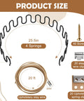 Hard As Nails Heavy Duty Couch Spring Repair Kit To Fix Droopy Sofa Seats Fast With Premium Sinuous Springs And Complete Hardware Bundle For Zero Stress Recliner Restoration, includes 4 springs 25.5in, stay wire, clips, and screws.