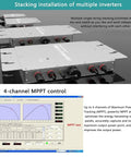 1600W Micro Grid Tie Inverter with WiFi Waterproof MPPT Stackable DC 22 to 60V Input and 120V 230V Pure Sine Wave Output