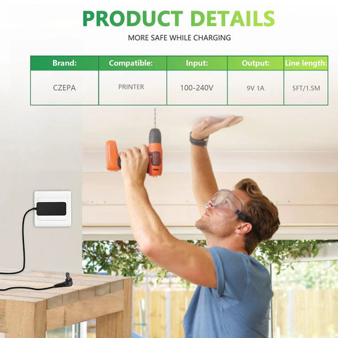 Man using a cordless screwdriver with Go To 10V Charger Replacement Power Adapter For Black And Decker Li2000 Li3100