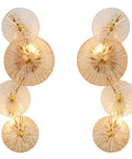 Set Of 2 Gold Wall Sconces With Brass Finish And Glass Shade For Hallway Vanity And Bedroom Lighting Easy To Install
