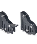 Sliding Library Ladder Floor Rollers With Brake 2 Pack Black Heavy Duty Steel Casters For Wood Ladders Smooth Rolling For Easy Access