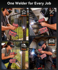 Badass Lightweight 110V Handheld Arc Welder Delivers Knockout 200A IGBT Power With An Easy LCD Screen and Three Killer Modes for smooth welding at home, farm, garage, and DIY tasks.