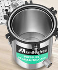 Mxmoonfree 12L stainless steel lab autoclave with clamp lid and vent port