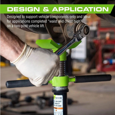 Heavy Duty 1500 Lb Underhoist Support Stand With 36 To 57 Inches Adjustable Height Self Locking Acme Screw Stabilizes Vehicle Components During Repairs And Maintenance