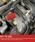 Pro Grade Hose Pinch Off Pliers for flexible fuel line installation shown clamping a radiator hose.