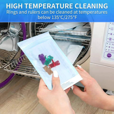 High temperature cleaning for Aluminum Endodontic Measuring Ring Pro Grade Root Canal Ruler For Accurate 0 To 30mm Measurements, Lightweight Handy Dental Tool With Smooth Surface Easy To Use Durable Alloy Instrument For Precision.