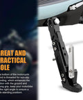 Adjustable Motorcycle Kickstand Built For Real World Rides, Heavy Duty Aluminum Alloy Universal Parking Stand for stable parking